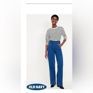 Old Navy Extra High Rise Women's Bright Blue Flare Mariner Jeans